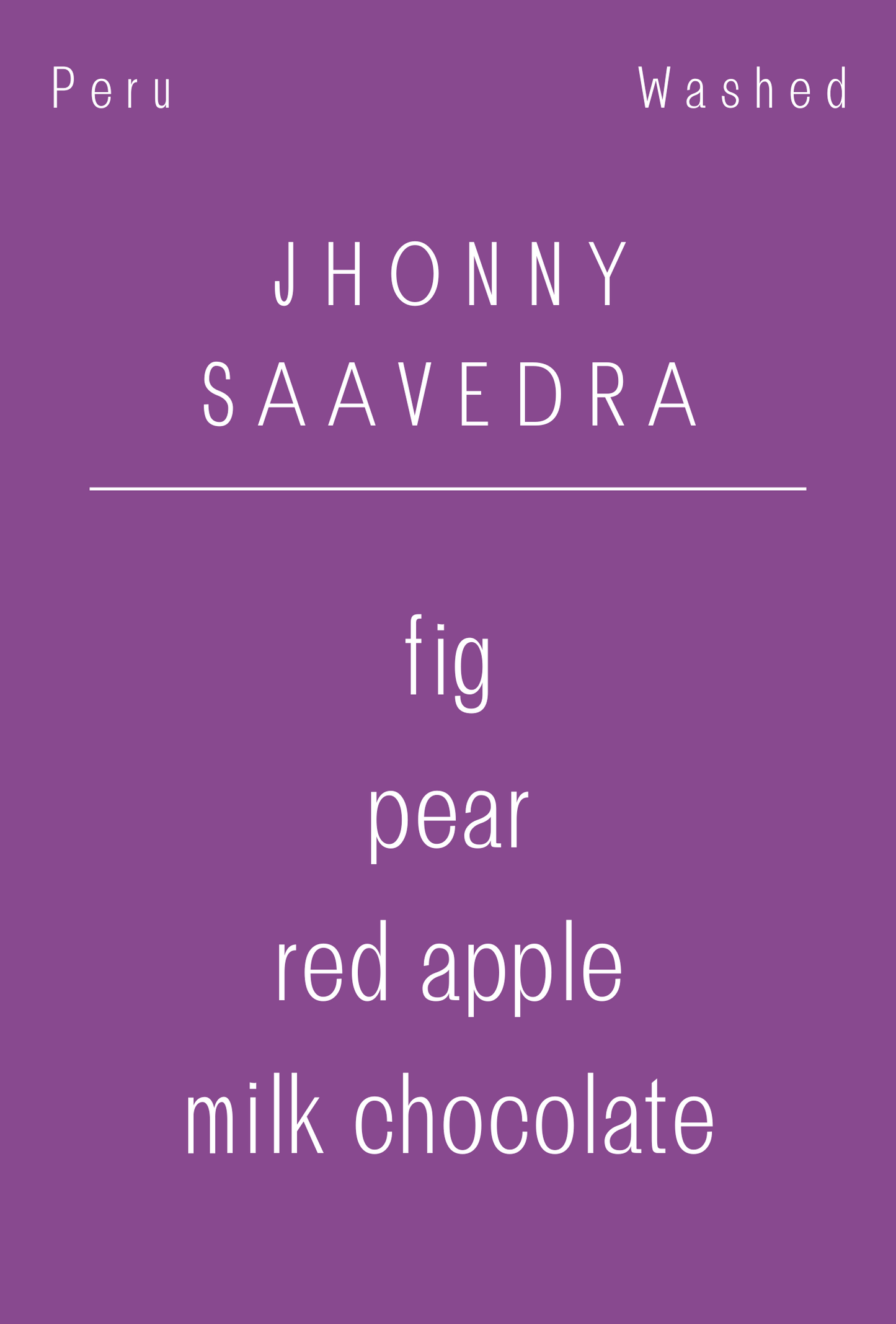 Peru - Jhonny Saavedra | Washed | Catuai