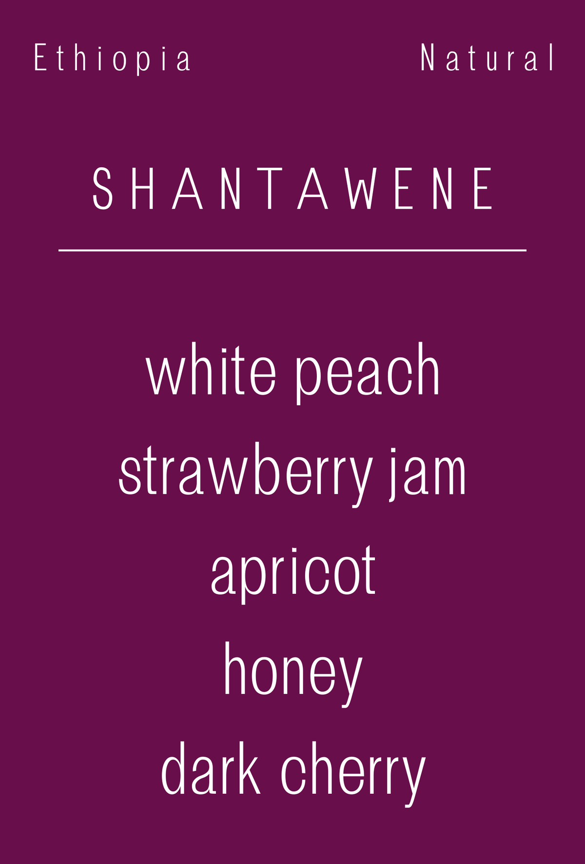 Ethiopia - Shantawene Natural